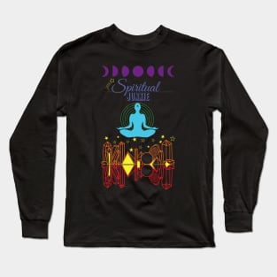 Spiritual Junkie Meditation Chakra Colors Lightworker Long Sleeve T-Shirt